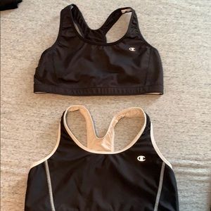 Reversible black/white champion sports bras